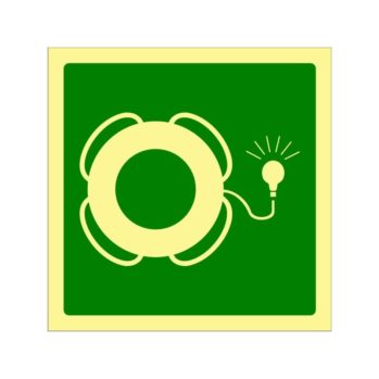 .Señalización IMO Fotoluminiscente ---Vinilo ó PVC ---15x15cm--ARO C/LUZ