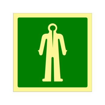 .Señalización IMO Fotoluminiscente ---Vinilo ó PVC ---15x15cm--TRAJE SECO