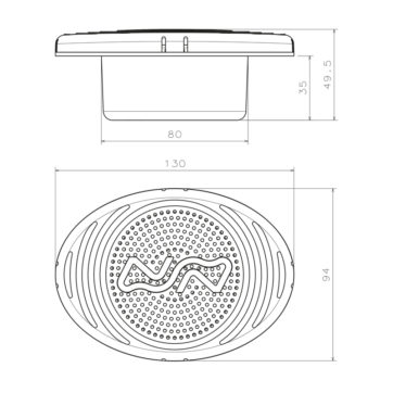 Bocina eléctrica empotrada-12v- 1,5A- 110dB -NuovaRade - Imagen 2