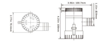 .Bomba Achique SEAFLO 1100GPH— 4200.lts/h. 12v