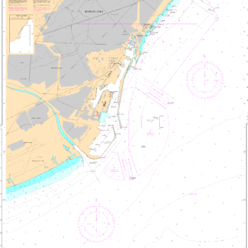 Carta IHM nº 489A-- Aproches del puerto de Barcelona