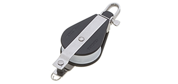 Polea 3 posiciones con arraigo,cabo 10 mm