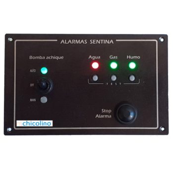 Panel de Alarmas de Sentina, con Sensores de Agua, Humo