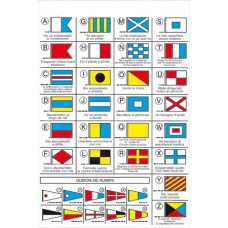 Código Internacional Banderas adhesivo .16x24 cm.