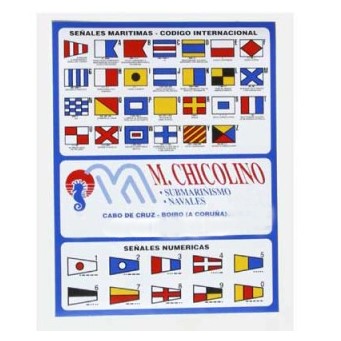 Código Internacional Banderas adhesivo  .15x20 cm ----m.chicolino