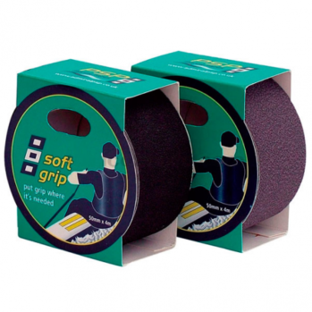 Cinta antideslizante.-adhesiva de caucho Soft Grip (50mm x 4mts)