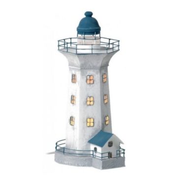 FARO MARINERO AZUL---Alto: 43 - Ø: 19 cm