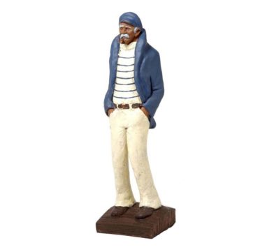 FIGURA MARINERO CON PIPA—- Alto: 41 cm