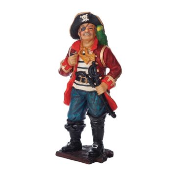 FIGURA PIRATA CON LORO—- Alto: 25 cm