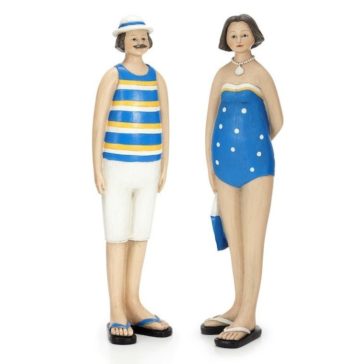 PAREJA DE BAÑISTAS---Alto: 28 cm