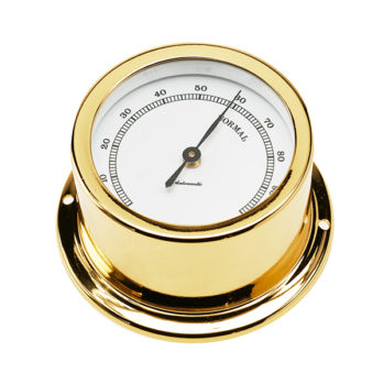 HIGRÓMETRO marino ---base: 72....altura: 39mm-(con baño de oro 24K)
