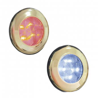 AquaLED Luces LEDs Interior-exterior -12v  Ø: 75mm-Dorado