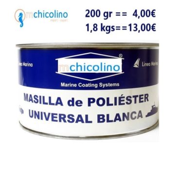 MASILLA POLIESTER BLANCA-MCHICOLINO - 200gr ó 1,8 kgs