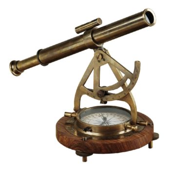 TEODOLITO-BRÚJULA latón---Largo: 37 -Alto: 26 cm
