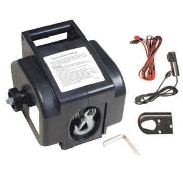 Cabrestante de remolque eléctrico 12v--1000 kgs.(con 9 mts cable)