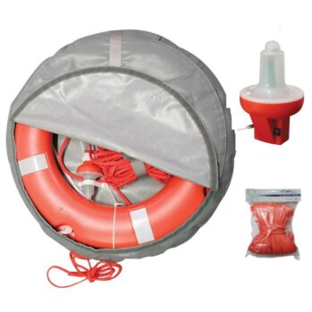 Kit Aro Salvavidas SOLAS con funda termic, aro de 75 cm, luz  y rabiza