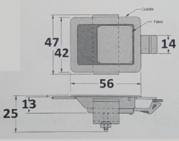 Cierre paleta Southco inox316--56x47mm - Imagen 2