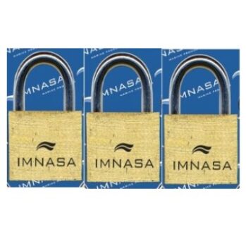 Candado LATÓN (Pack de 3) con una misma llave–ancho: 4 cm–arco: 20 mm