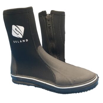 Escarpín neopreno con suela y cremallera--4 mm