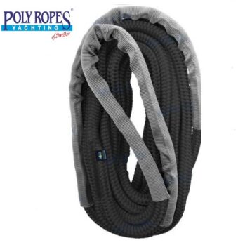 Cabo amarre con elasticidad, trenzado NEGRO, con gaza--Ø:12-14-16-18mm x 6-10-15mts