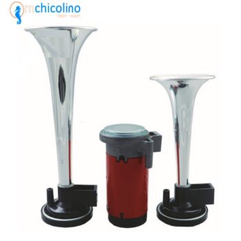 Bocina eléctrica doble trompeta 12v- 5A- 120dB -cromada