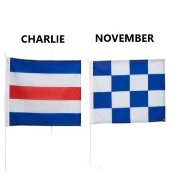 Banderas código letra C y letra N--- 30x45 ó 40x60cm