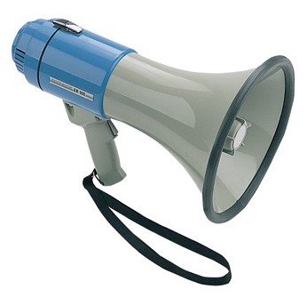 Megafono con sirena de 20w,- alcance 1.600 mts