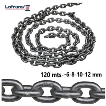 Cadena calibrada galvanizada----120 mts. (6-8-10-12 mm)--DIN 766-ISO 4565- LOFRANS