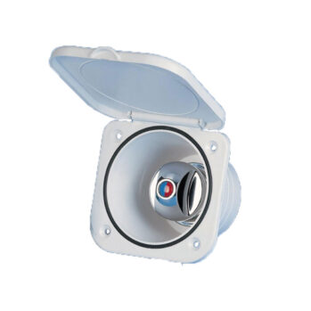 Registro con grifo de agua fría/caliente, con tapa