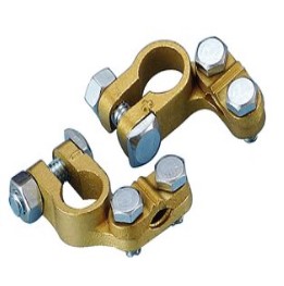 Borne Bateria Bronce- tipo angulo-(par)