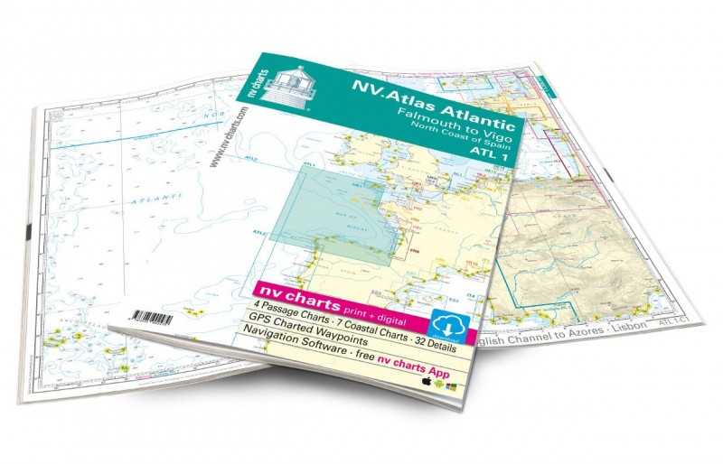 Pack de cartas NV Charts Atlas España ATL1 -Canal de la Mancha a Vigo