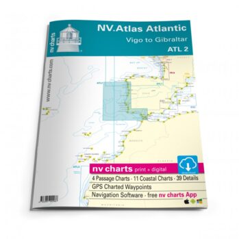 Pack de cartas NV Charts Atlas España ATL2 -Vigo a Gibraltar