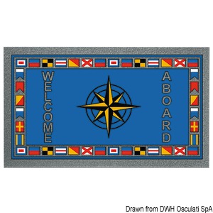 Alfombra marina " Blue flags "- 70 x 40 cm
