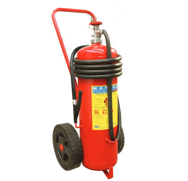 Extintor con Carro -SOLAS--MED--25 kgs ABC c/ 5mts manguera