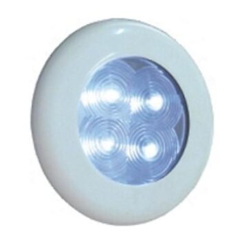 AquaLED– Plafón-1w–12/24v-– Ø: 75mm-carcasa blanca