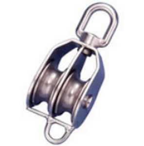 Polea giratorio doble -inox304--(25-32-50 mm)-c/arraigo