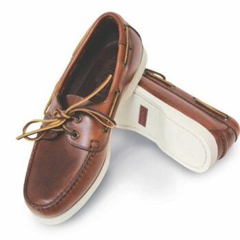 Zapatos Náuticos SKIPPER -cuero marrón,suela blanca