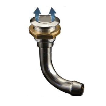 Respiradero para depósitos Latón cromado en codo/plano--Ø16 ó 19 mm