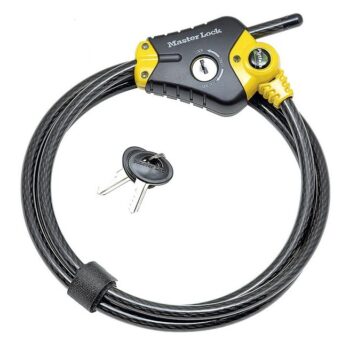 Candado de Cable de Acero Ajustable---de 30 cm a 1,80 mt