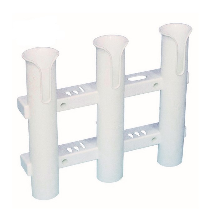 Portacañas plástico para mamparo -Ø:40 mm-(3 cañas)