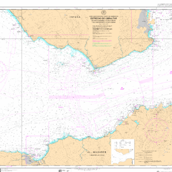 Carta IHM nº 445-- Estrecho de Gibraltar. De punta Camarinal a punta Europa