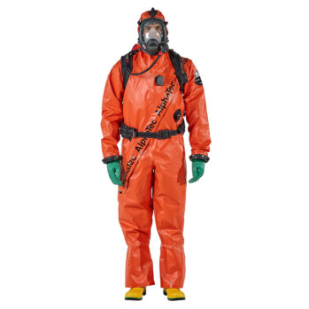 .Traje Protección Química "Gas Tight, AlphaTec, TR, Light Type", L, Naranja