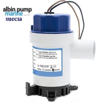 Bomba Achique ALBIN Sweden GPH1100- 4500.lts/h. 12v