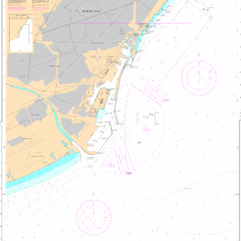 Carta IHM nº 489A-- Aproches del puerto de Barcelona