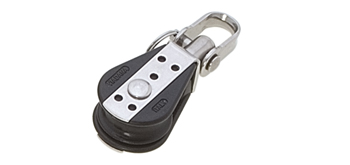 Polea simple giratoria cabo 10 mm