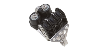 Polea triple con mordaza, cabo 10mm