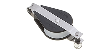 Polea fija con arraigo para cabo de 10 mm