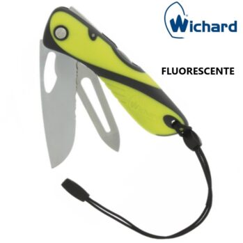 Navaja Wichard Offshore, hoja dentada-punzon, inox-19cm--FLUO