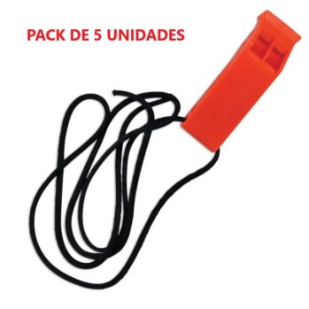 Silbato Marino homologado SOLAS con cordón (pack 5 unidades)