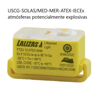 LUZ CHALECO «USCG-SOLAS/MED-MER-ATEX-IECEx» LITIO